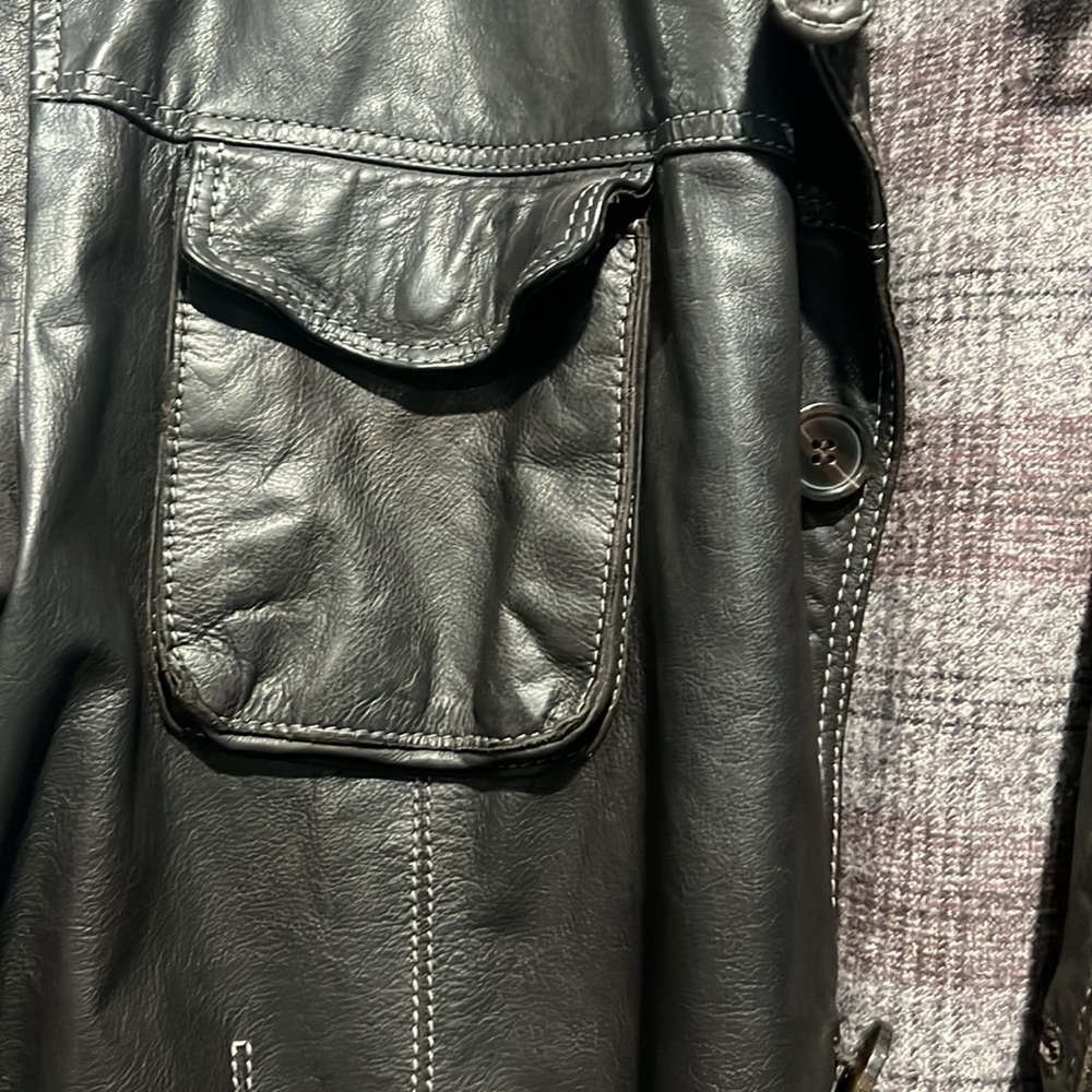 Missani Le Collezioni. Mens brown leather jacket. Size 2x - Picture 5 of 13
